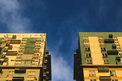 Low angle view of residential building against sky