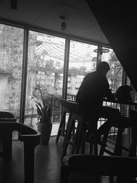 People sitting in restaurant