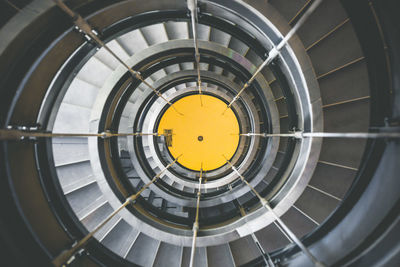 Directly above shot of spiral staircase