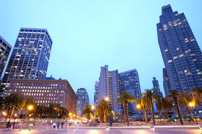Skyline of buildings at downtown from embarcadero, san francisco, california, usa