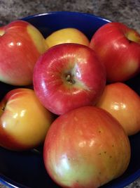 High angle view of apples for sale