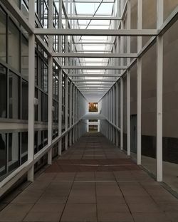 Empty corridor of building