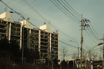 Low angle view of buildings against sky