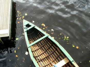 High angle view of swimming pool in lake