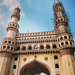 Low angle view of historical building against sky