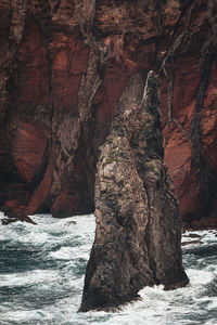 Rock formations by sea