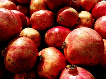 Full frame shot of pomegranates for sale at market