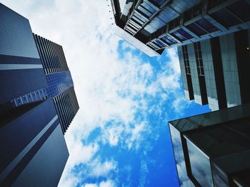 Low angle view of buildings against sky