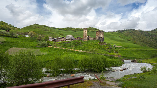 Scenic view of castle against sky