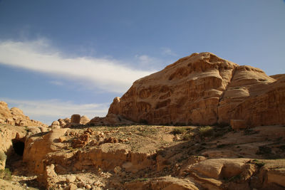 Scenic view of rocky mountains against sky