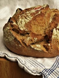 Close-up of bread on table