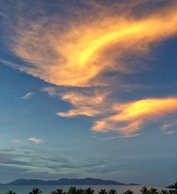 Low angle view of dramatic sky during sunset