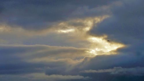 Low angle view of sky during sunset