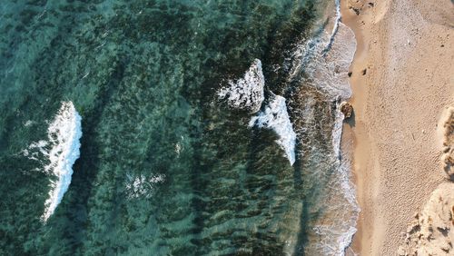 High angle view of beach