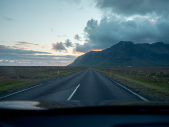 Road against sky