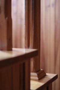 Close-up of stairs at home