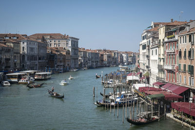 Boats in a city