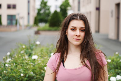 Portrait of beautiful young woman