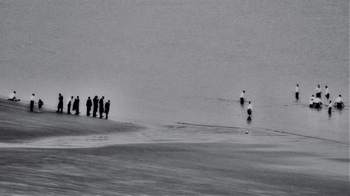 Group of people on beach