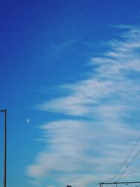 Low angle view of vapor trail in sky