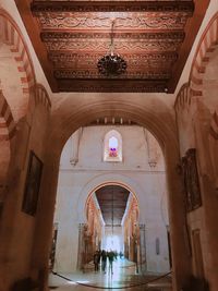 Interior of illuminated cathedral