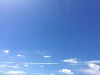 Low angle view of blue sky