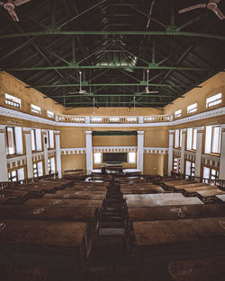 Interior of abandoned classroom 