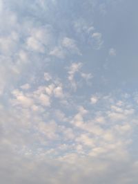 Low angle view of cloudy sky