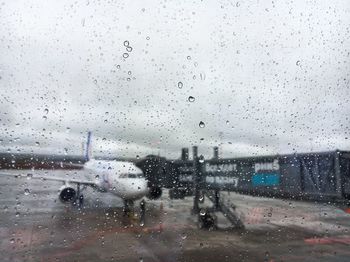 Raindrops on glass window