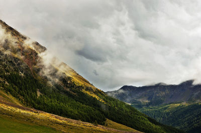 Light and shadows created from sunrays through the clouds