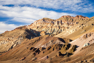 View of mountain range against cloudy sky