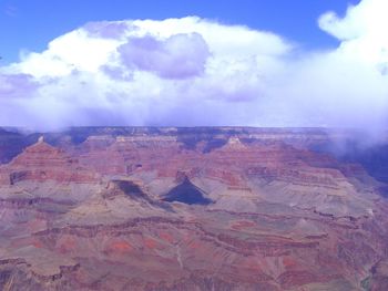 Aerial view of dramatic landscape