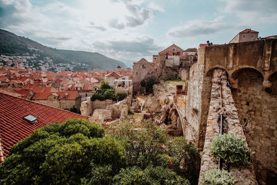 Panoramic view of buildings against sky