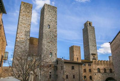 Panoramic view of the historic center of san gimignano medieval town in tuscany