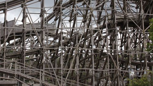 Low angle view of metallic structure