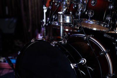 Close-up of drums