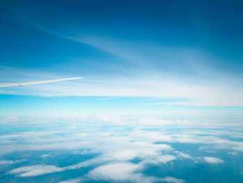 Aerial view of clouds over blue sky