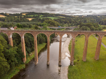 Bridge over river against sky