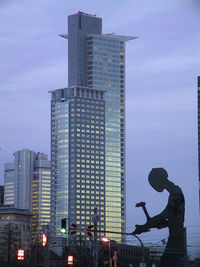 Modern skyscrapers against sky