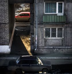 Cars parked in parking lot