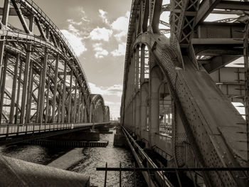 Low angle view of bridge against sky