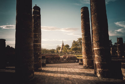 Panoramic view of old historic building against sky