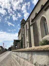 Low angle view of historic building against sky