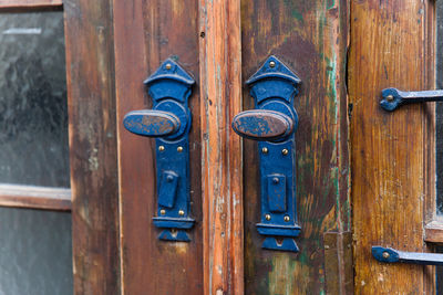 Close-up of closed door