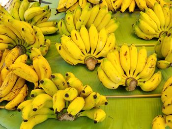 Full frame shot of yellow bananas for sale in market