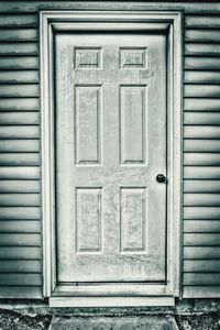 Close-up of closed wooden door