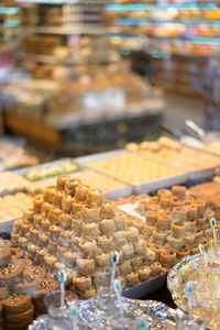 Close-up of food for sale in market