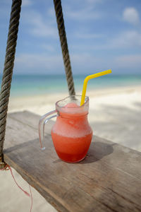 Close-up of drink on table