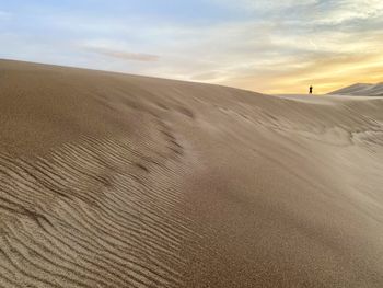 Alone at great sand dunes national park and preserve in colorado