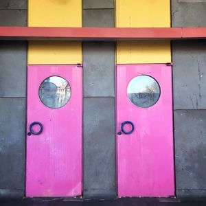 Close-up of closed door